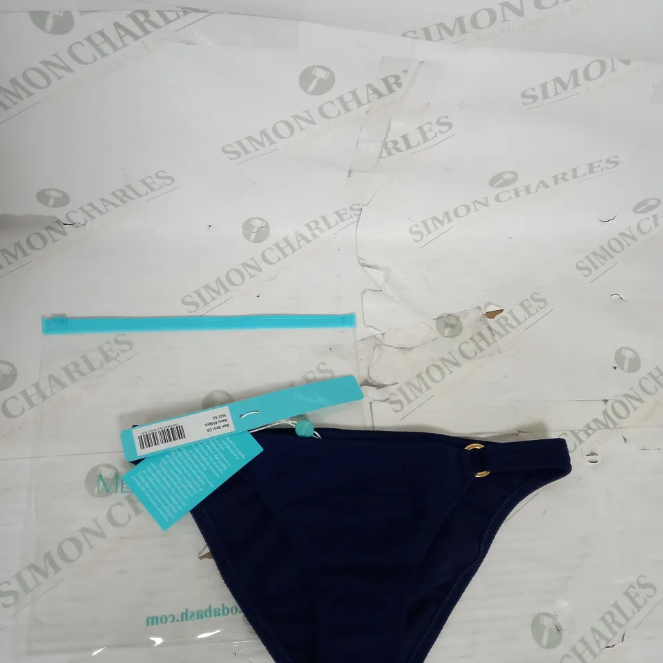 MELISSA ODABASH SWIMWEAR BARI BOTTOM IN NAVY RIDGES SIZE 42