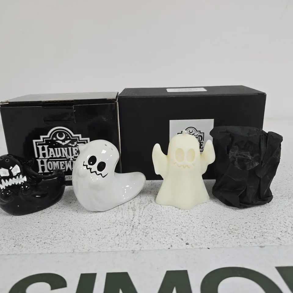 LOT OF APPROXIMATELY 20 BRAND NEW KILLSTAR HOUSEHOLD ITEMS TO INCLUDE SALT & PEPPER SHAKERS AND CANDLE PAIRS