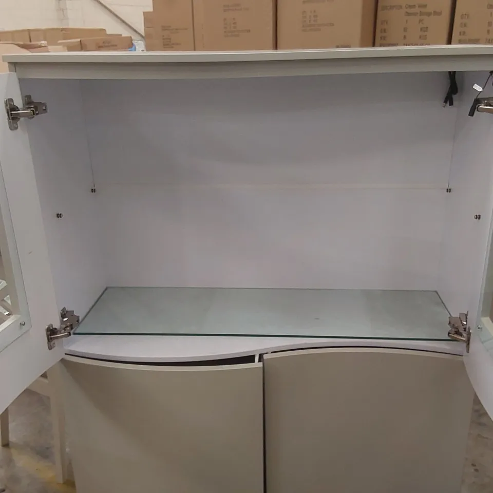 LAZZARO DISPLAY UNIT WITH LED LIGHTS – GREY