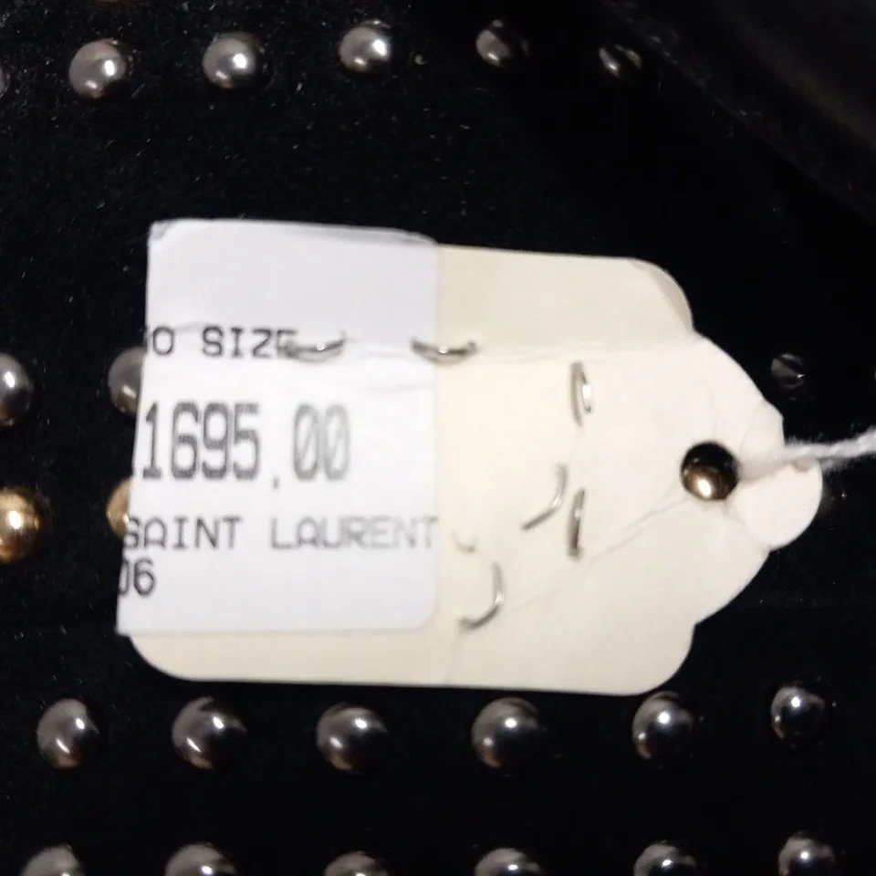 YVES SAINT LAURENT BLACK EASY ROCK STUDING BAG