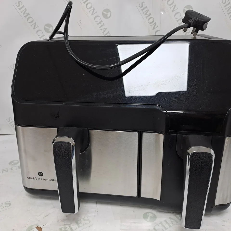 BOXED COOK'S ESSENTIALS 7.7L DUAL AIR FRYER IN BLACK