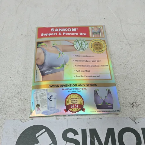 SANKOM SUPPORT & POSTURE BRA – WOMEN'S BRA (BOXED, SWISS DESIGN) SIZE XL-XXL