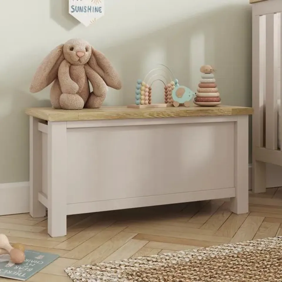 BOXED OLNEY TOY BOX - STONE (1 BOX)