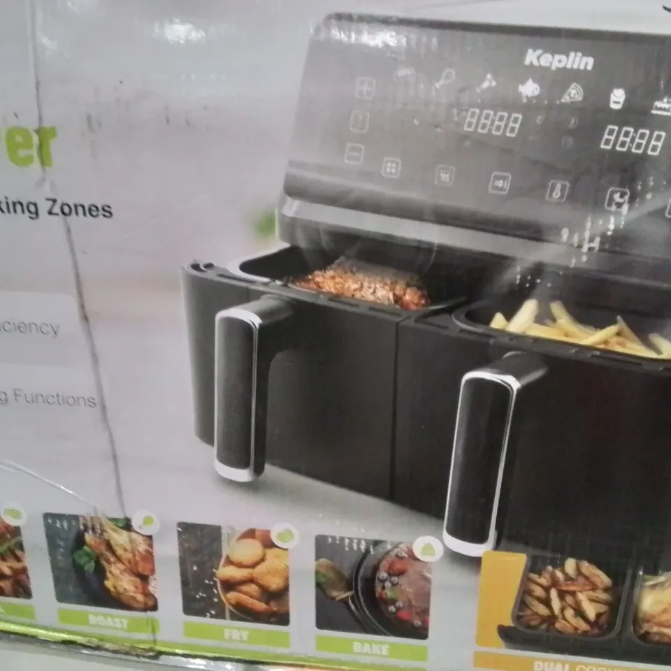 BOXED KEPLIN 9 LITRE DUAL DRAWER AIRFRYER