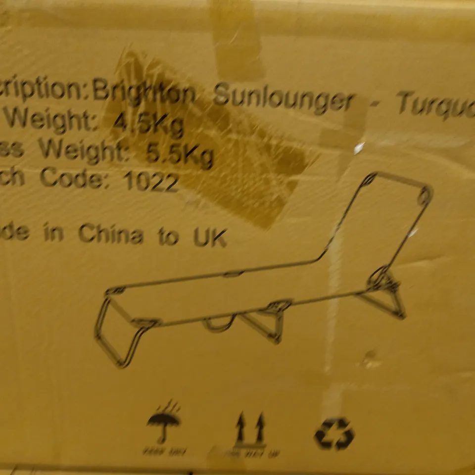 BRIGHTON SUNLOUNGER TURQUOISE  RRP £30