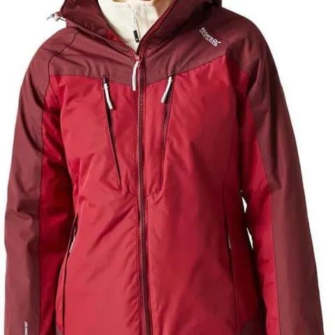 BRAND NEW REGATTA CALDERDALE WINTER INSULATED WATERPROOF JACKET - RUMBA RED /BURGUNDY - UK SIZE 8 
