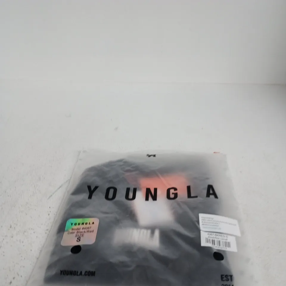 YOUNGLA T-SHIRT MODEL #4067 – BLACK/RED, UK S (US S)