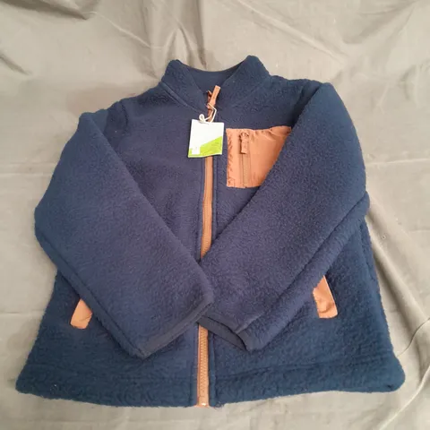 MOUNTAIN WAREHOUSE ATLAS FULL ZIP KIDS FLEECE IN NAVY SIZE 9-10YRS
