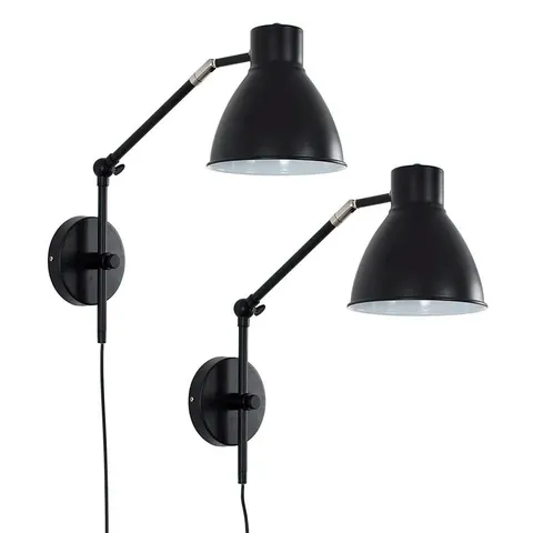 MCGAHA 2-LIGHT SWING ARM LAMP SET - 1 BOX