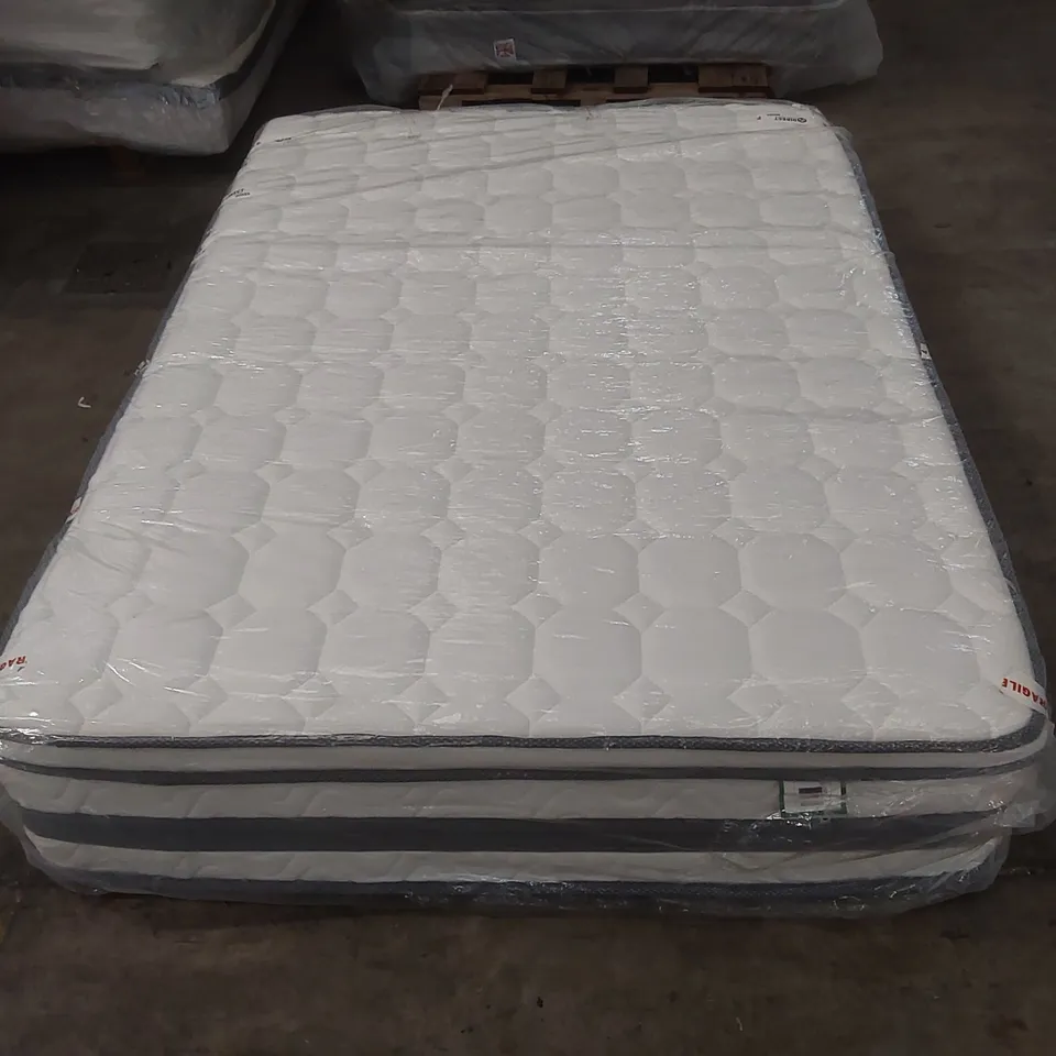 QUALITY BAGGED MURCIA WAYFAIR SLEEP PILLOW TOP POCKET SPRUNG MATTRESS - 135CM DOUBLE