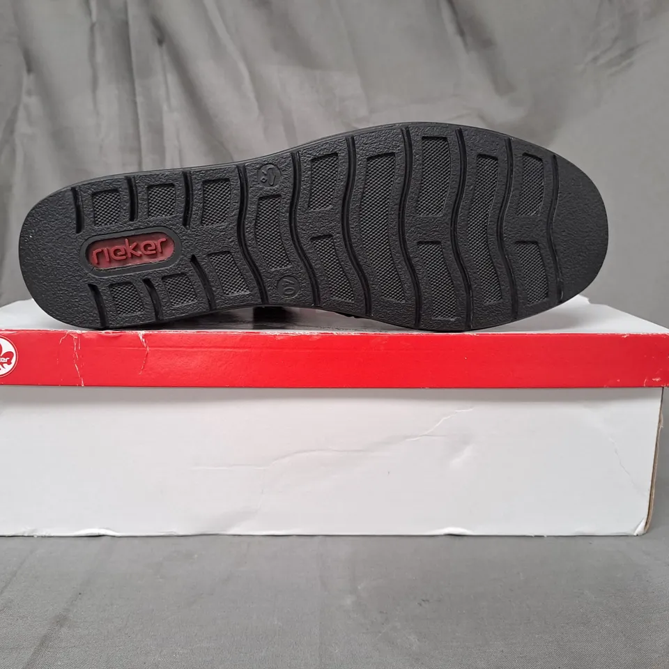 BOXED PAIR OF RIEKER SHOES IN BLACK UK SIZE 6.5