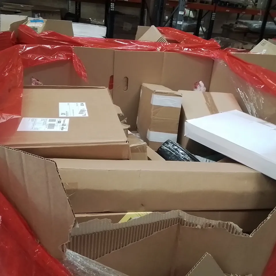 PALLET OF ASSORTED HOUSEHOLD GOODS AND PRODUCTS TO INCLUDE;RETRACTABLE SAFETY GATE,HEART LED LIGHT,3D STAINED WINDOW FILM