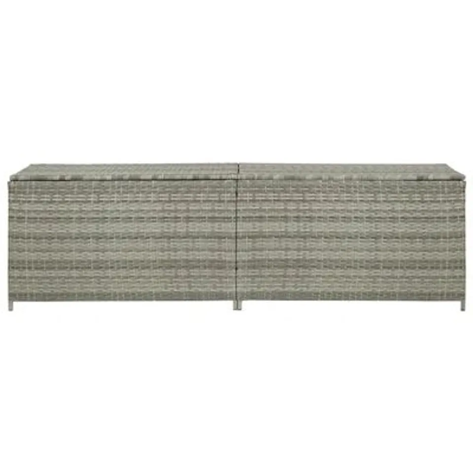 BOXED GARDEN STORAGE BOX POLY RATTAN 200X50X60CM (1 BOX)