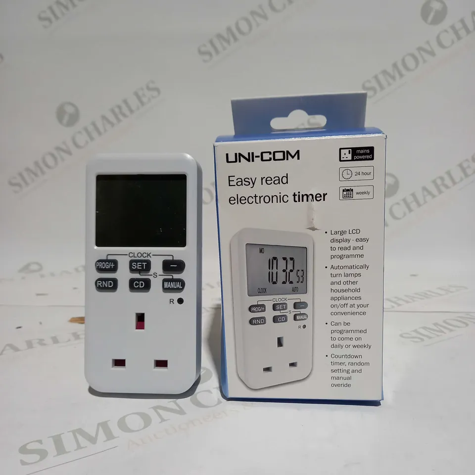 UNI-COM EASY READ DIGITAL ELECTRONIC TIMER SOCKET