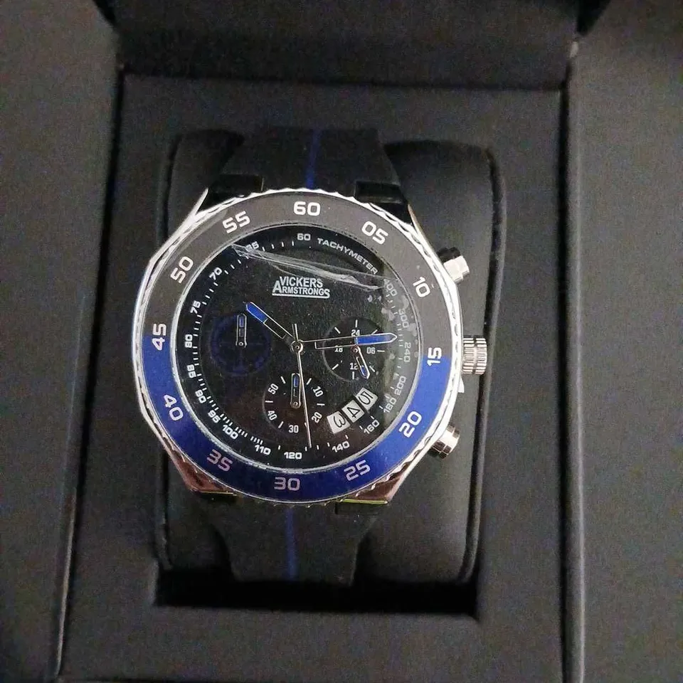 VICKERS ARMSTRONGS CHRONOGRAPH WRISTWATCH – BOXED 