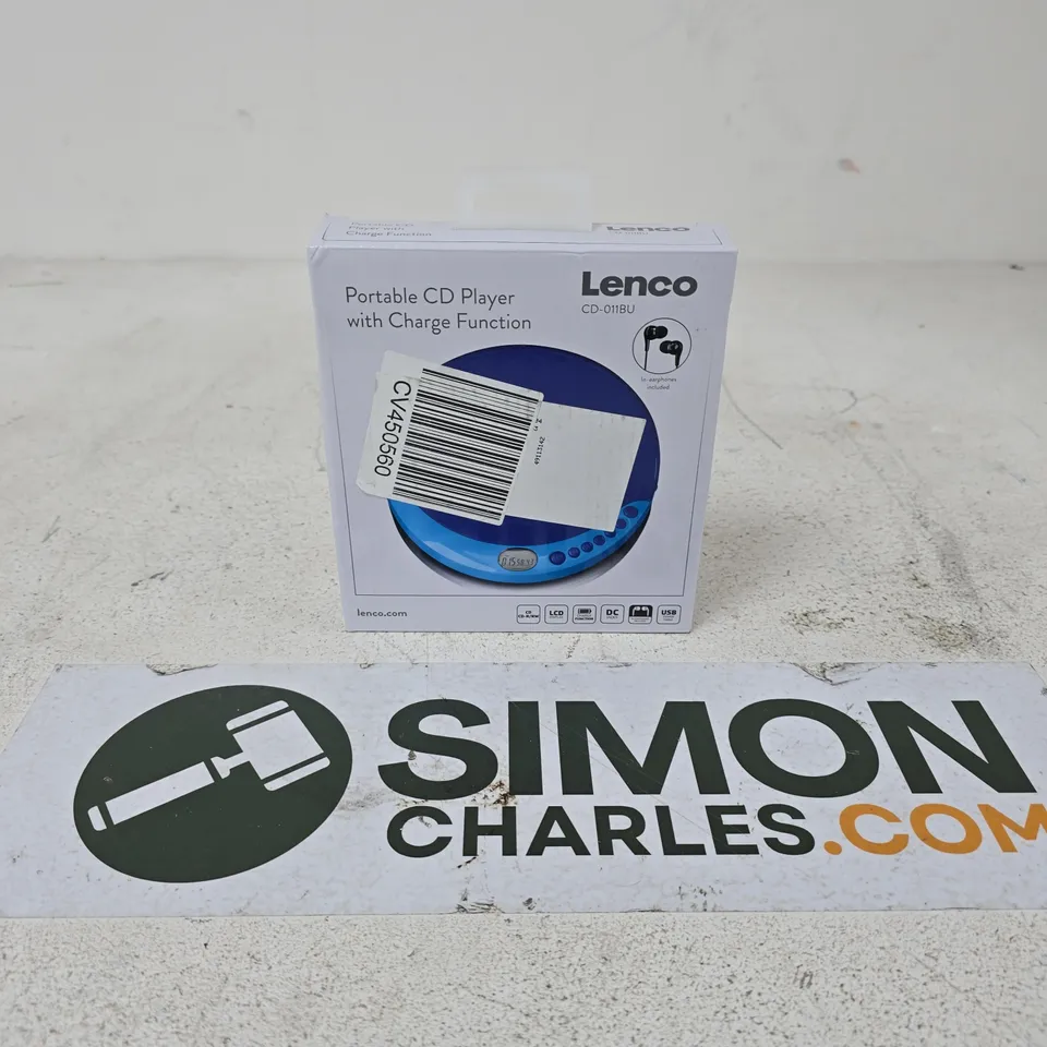 LENCO PORTABLE CD PLAYER WITH CHARGE FUNCTION – BOXED (CD-011BU)