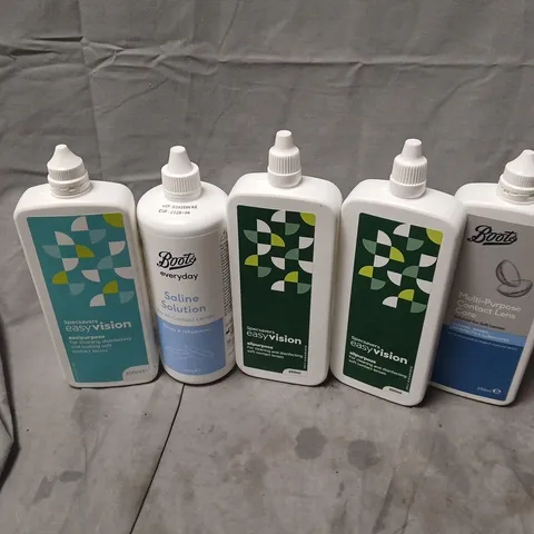 APPROXIMATELY 20 ASSORTED EYECARE & HEALTHCARE PRODUCTS TO INCLUDE BOOTS SALINE SOLUTION, SPECSAVERS EASYVISION ALLPURPOSE, BOOTS MULTI-PURPOSE, ETC - COLLECTION ONLY
