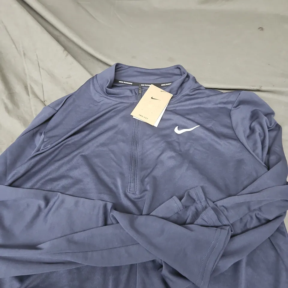 NIKE MEN'S RUNNING ZIP JACKET – SIZE LARGE – NAVY 