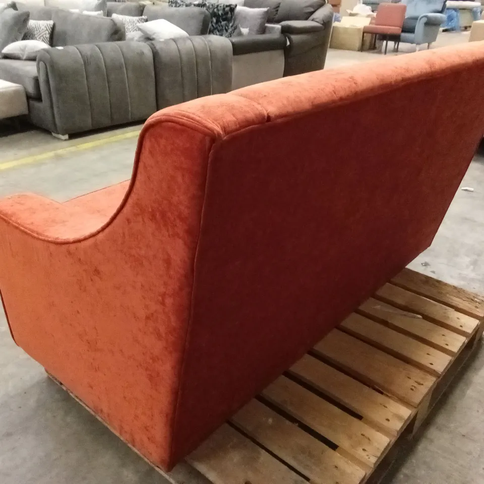 QUALITY DESIGNER 2 SEATER HIGH-BACKED FABRIC SOFA