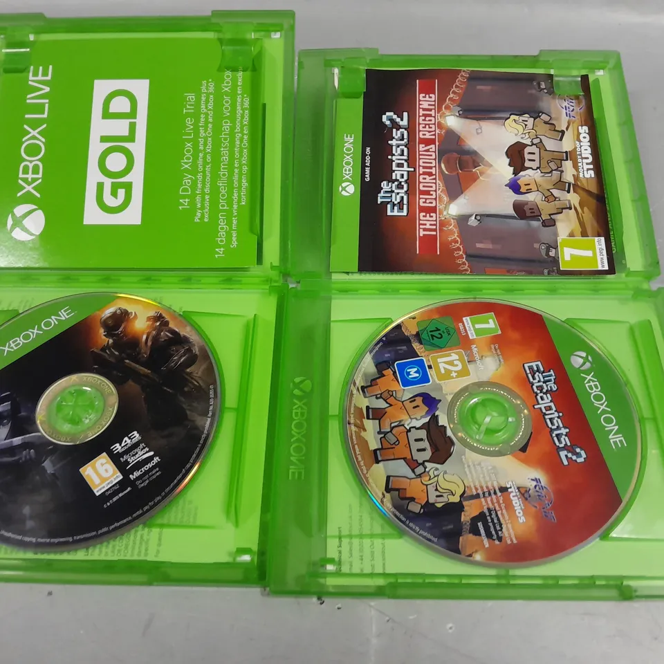 LOT OF 2 XBOX ONE GAMES INCLUDES THE ESCAPISTS 2 AND HALO 5