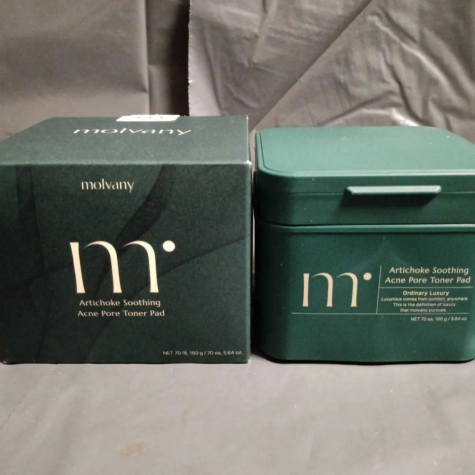 MOLVANY ARTICHOKE SOOTHING ACNE PORE TONER PAD – 70 G (BOXED)