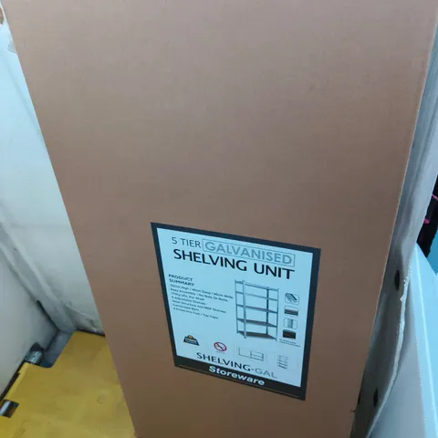 5-TIER GALVANISED SHELVING UNIT – BOXED