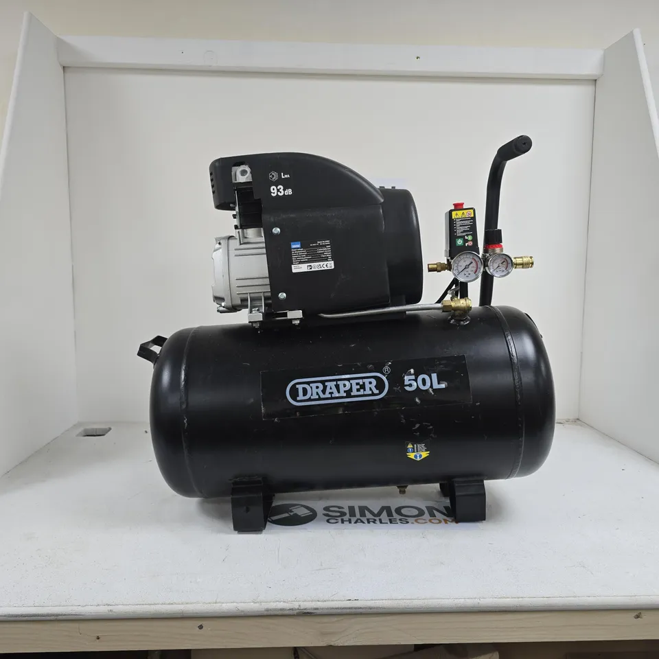 DRAPER 50L AIR COMPRESSOR UNBOXED WITH WHEELS