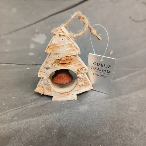 APPROXIMATELY 84 GISELA GRAHAM LONDON WOODEN CHRISTMAS TREE BELL ORNAMENTS
