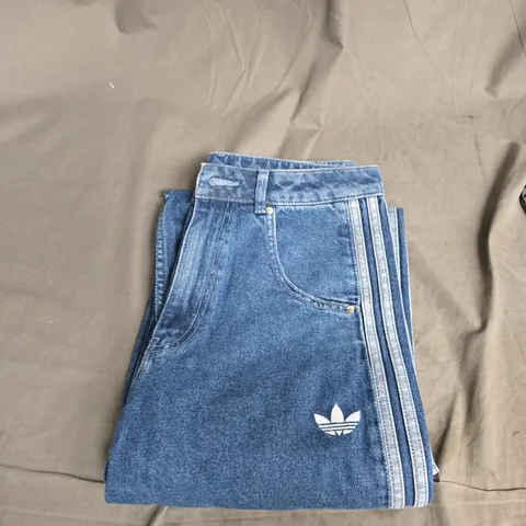 ADIDAS DENIM JEANS – MEN'S WITH SIDE STRIPES AND TREFOIL LOGO 30 WAIST