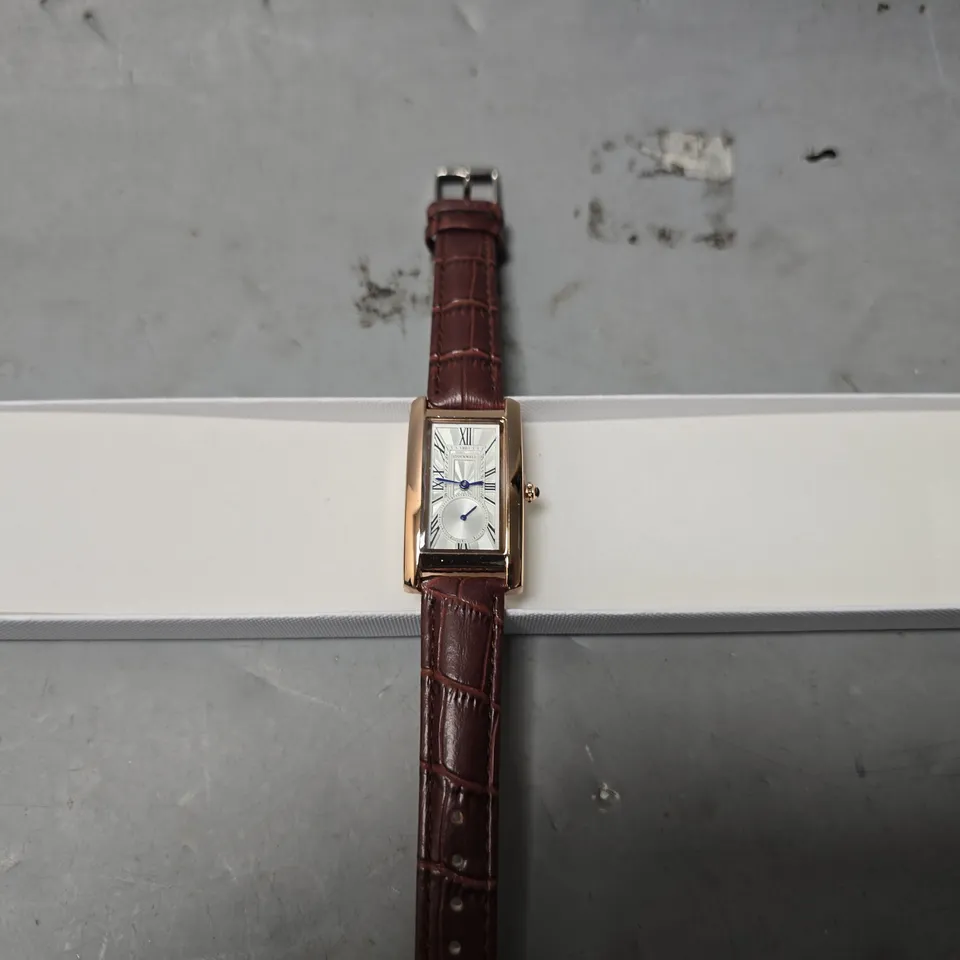 STOCKWELL WATCH – TEXTURED DIAL WITH SUB DIAL MINUTE HAND – LEATHER STRAP 