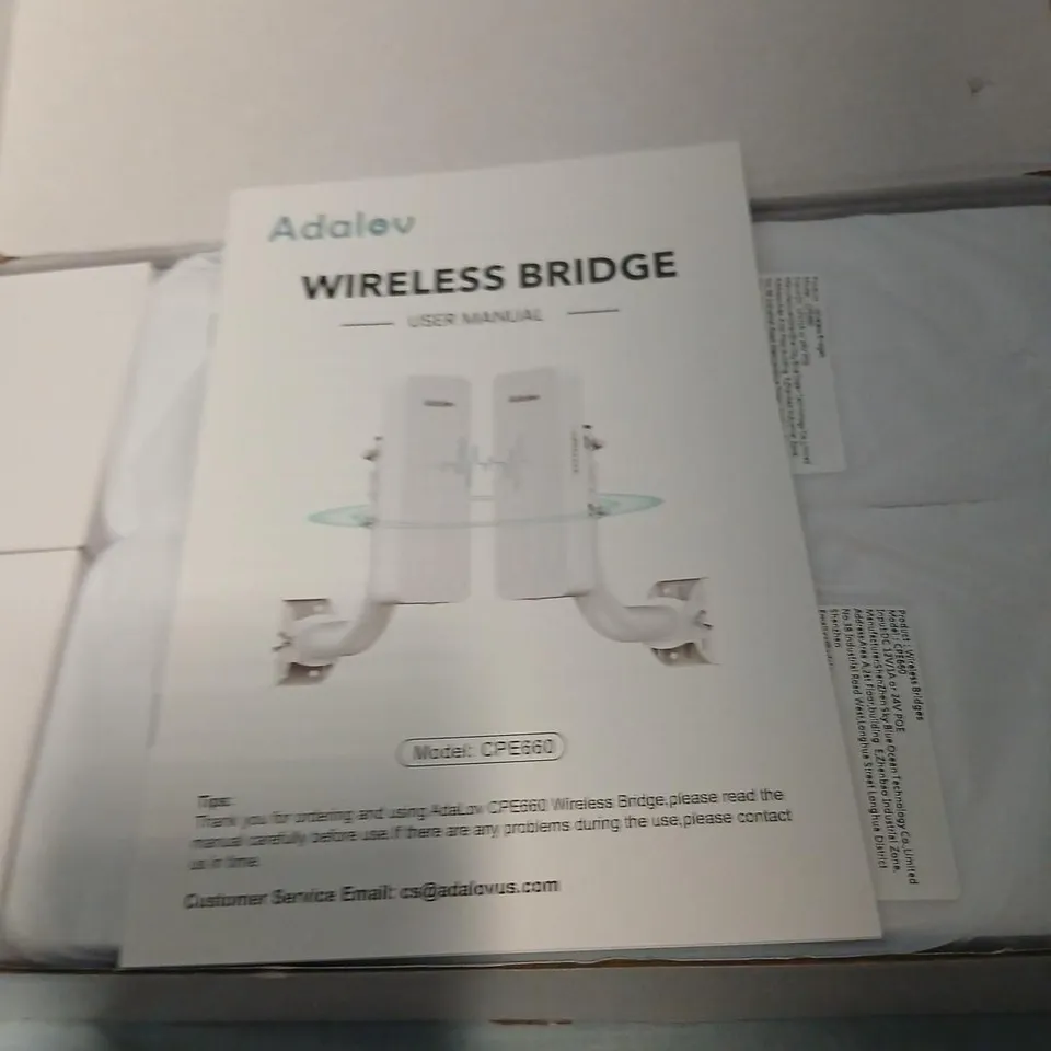 ADALOV WIRELESS BRIDGE – USER MANUAL INCLUDED (MODEL CP660)