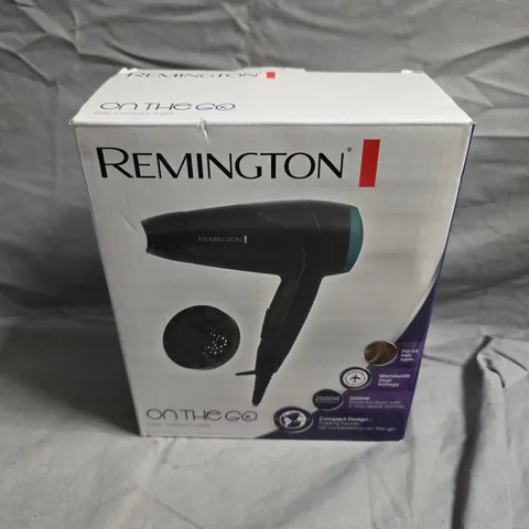 REMINGTON ON THE GO TRAVEL HAIR DRYER WITH DIFFUSER ATTACHMENT