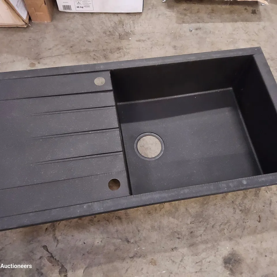 BOXED BLACK COMPOSITE XL BOWL SINK & DRAINER