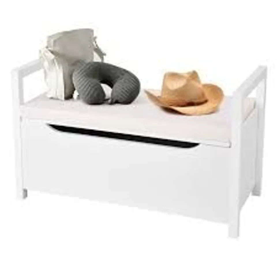 BOXED COSTWAY 2-IN-1 WOODEN SHOE CHANGING BENCH WITH STORAGE SPACE - WHITE