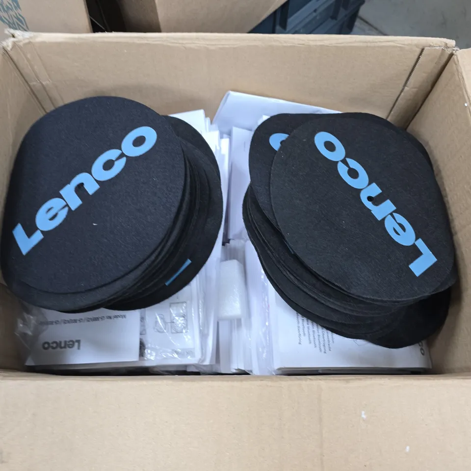 LARGE QUANTITY OF ASSORTED TURNTABLE MANUALS AND BRANDED FELT DISCS 
