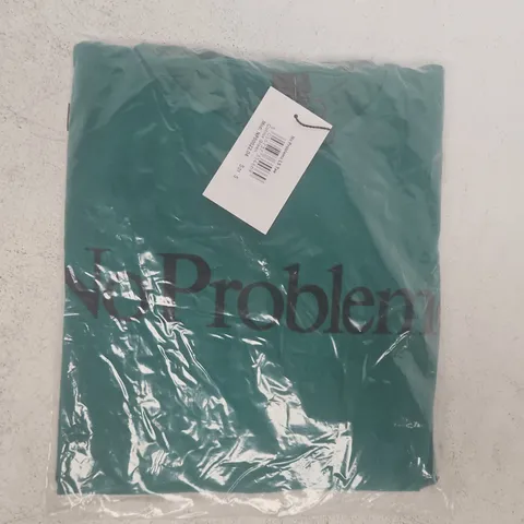 bagged no problemo long sleeve t-shirt in green size small