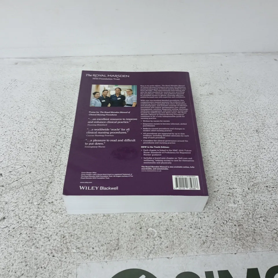 THE ROYAL MARSDEN MANUAL OF CLINICAL NURSING PROCEDURES - 10TH EDITION
