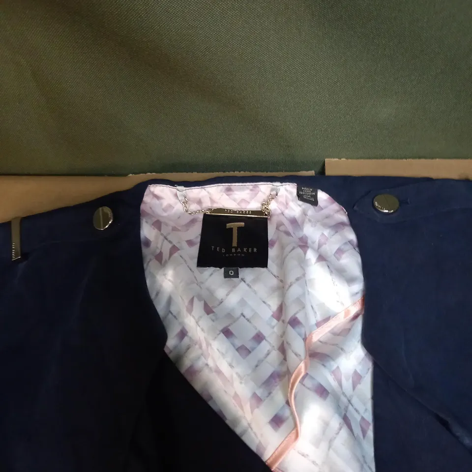 WOMENS TED BAKER NAVY COAT SIZE UNSPECIFIED