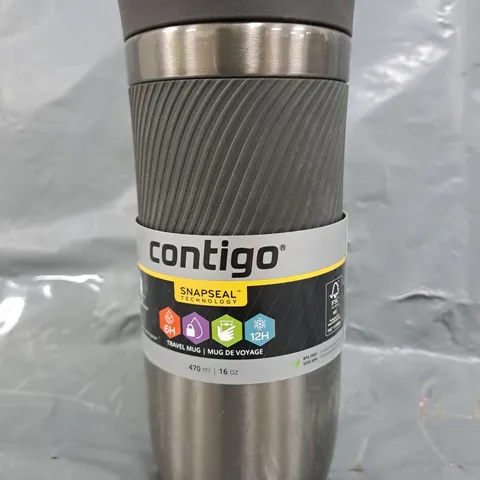 CONTIGO SNAPSEAL TRAVEL MUG IN STEEL (470ML)