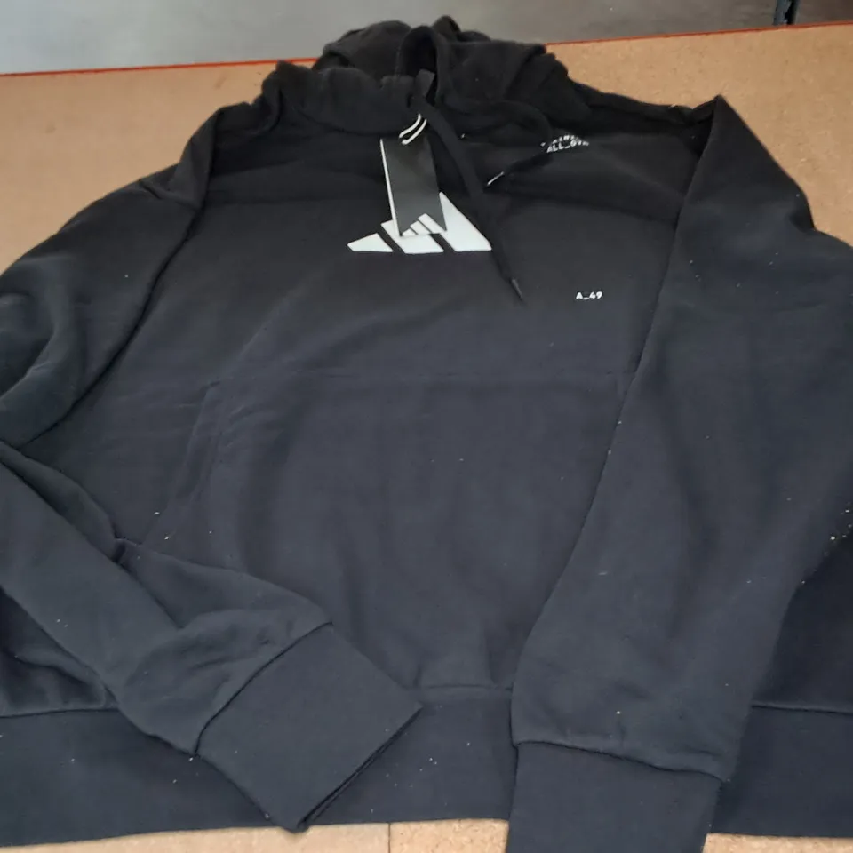 MEN'S ADIDAS BLACK HOODED TOP 