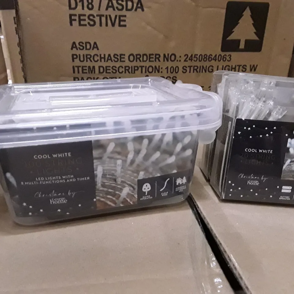 PALLET CONTAINING ASSORTED BRAND NEW 20 & 100 SET STRING LIGHTS 