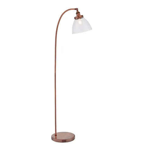 BOXED HANSEN 1 LIGHT FLOOR LAMP AGED COPPER