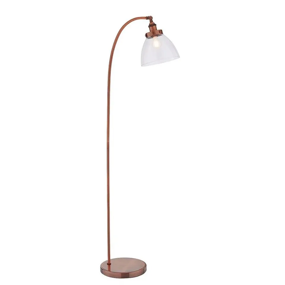 BOXED HANSEN 1 LIGHT FLOOR LAMP AGED COPPER