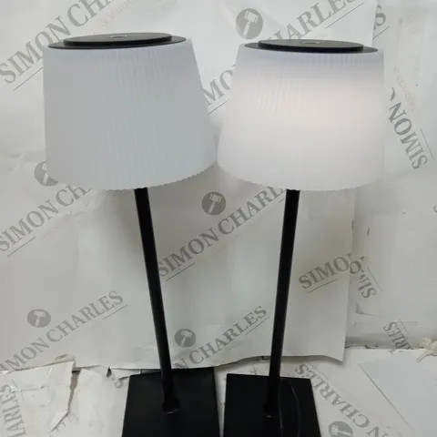 SFIXX SET OF 2 INDOOR OUTDOOR TOUCH TABLE LIGHTS BLACK