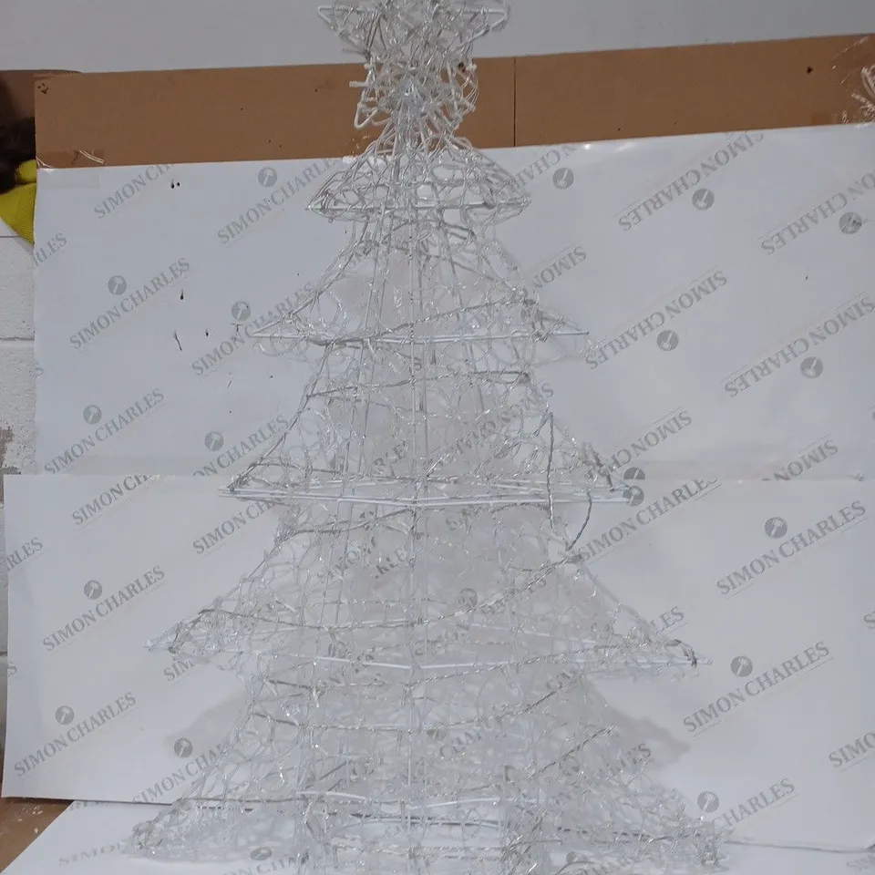 BOXED FESTIVE OUTDOOR AND INDOOR PRE-LIT LED LARGE DECORATION CHRISTMAS TREE 