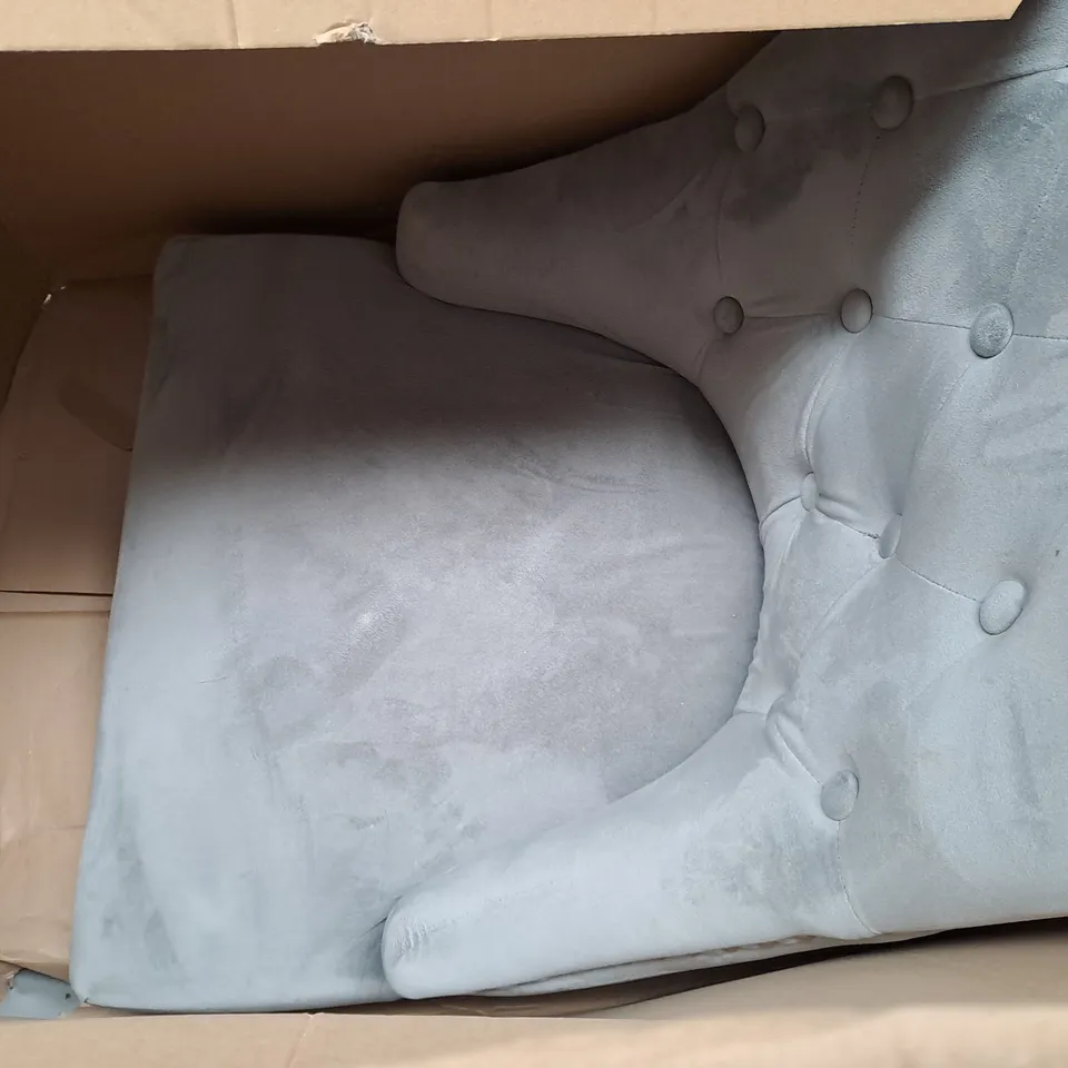 UNBRANDED SET OF 2 LIGHT GREY PADDED CHAIR - COLLECTION ONLY 