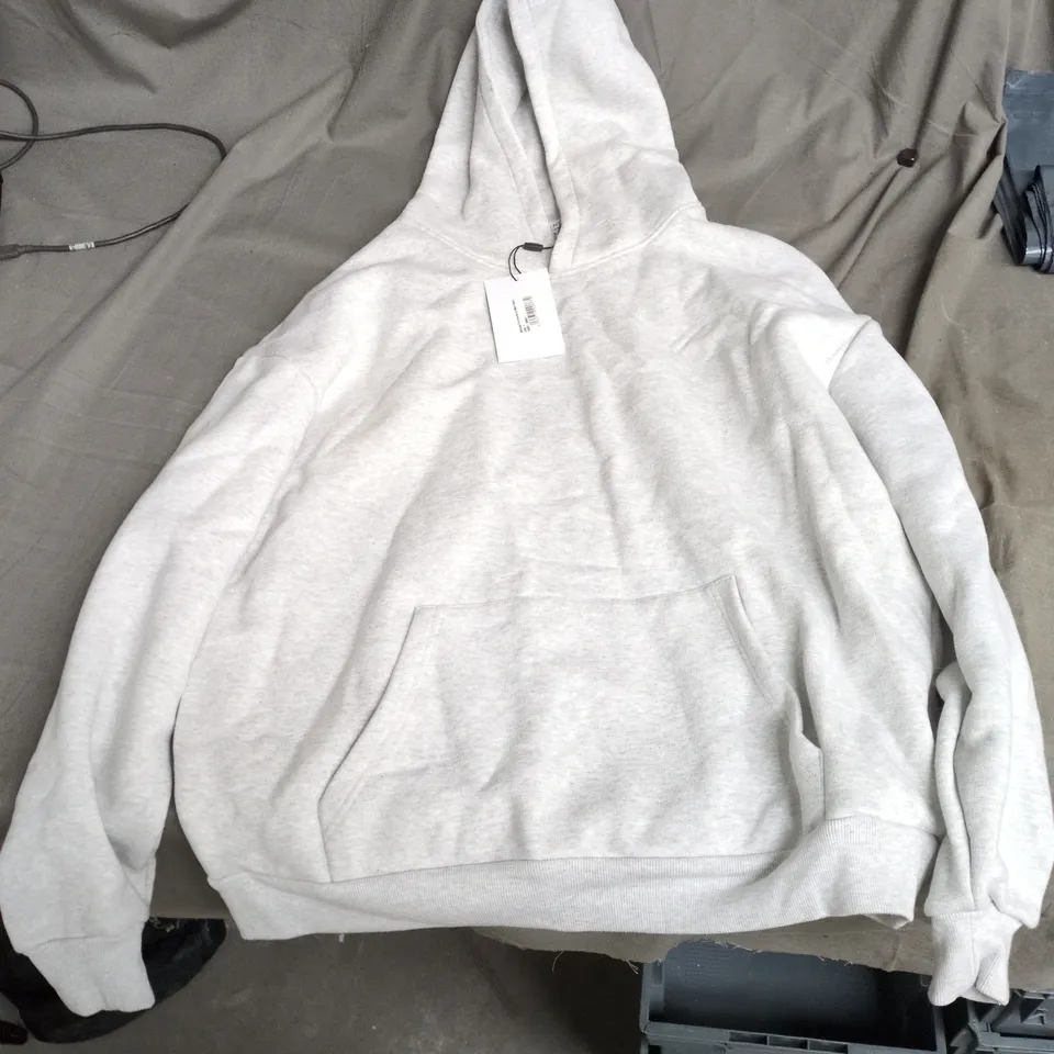 ARNE RELAXED FIT HOODIE – MARL GREY, UK SIZE L