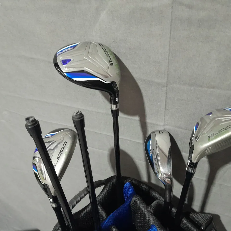 SET OF COBRA FLY XL GOLF CLUBS IN BAG, INCLUDES 10 CLUBS