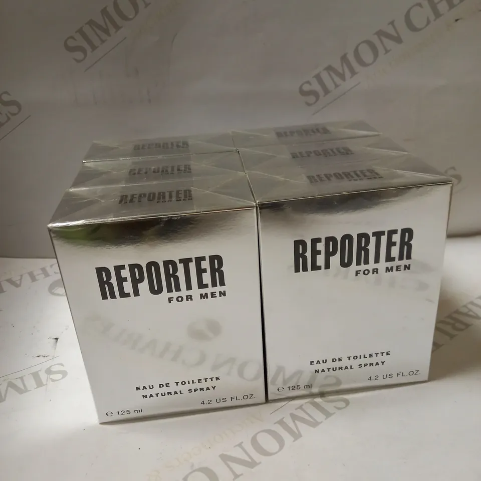 LOT OF 6 X 125ML REPORTER FOR MEN EAU DE TOILETTE