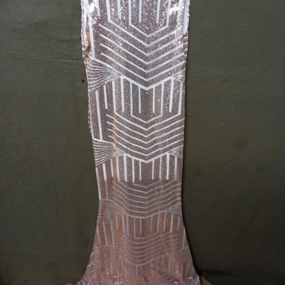 GOLD SEQUIN OCCASIONAL DRESS - SIZE UNSPECIFIED